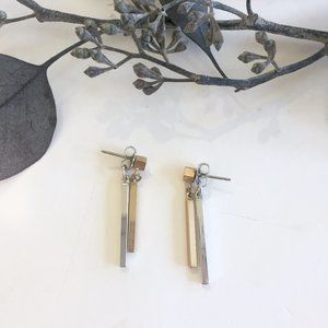 Vintage Gold and Silver Tone Drop Style Earrings